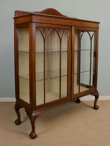 fig 1. Antique Mahogany Display Cabinet
