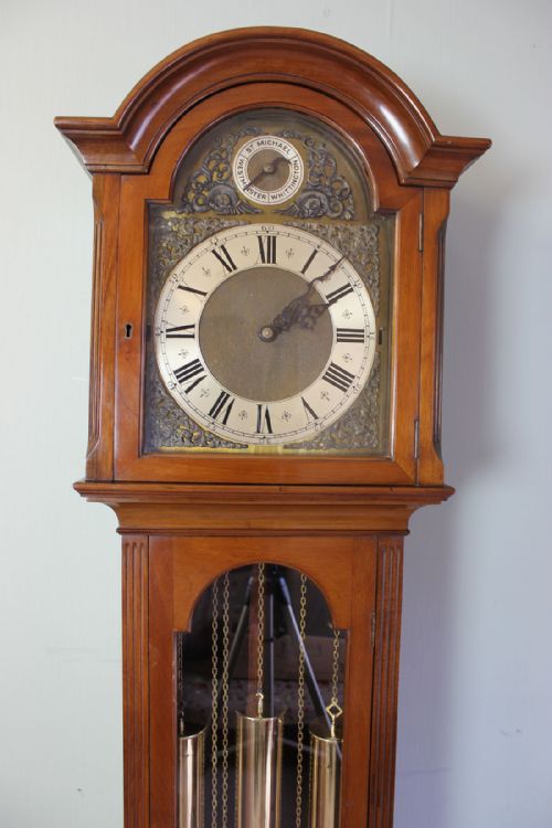 Antique 20th Century Mahogany Chiming Longcase Clock