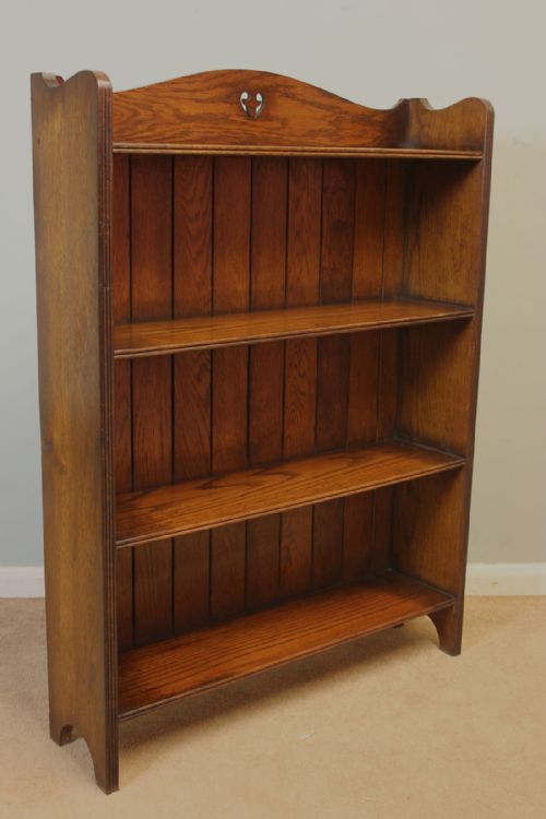 Antique Oak Open Bookcase.