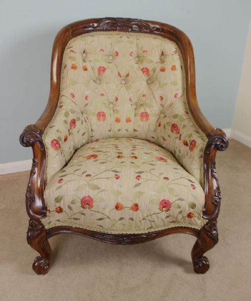 Antique Victorian Rosewood Armchair