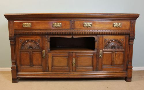 Antique Victorian Oak Sideboard / Dresser Base