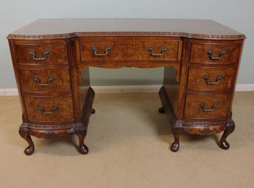 Antique Burr Walnut Side Table, Desk, Dressing Table.