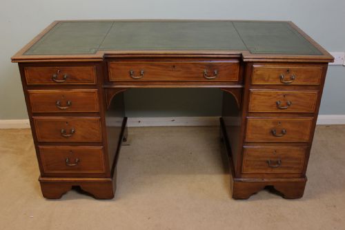 Antique Mahogany Knee Hole Desk,