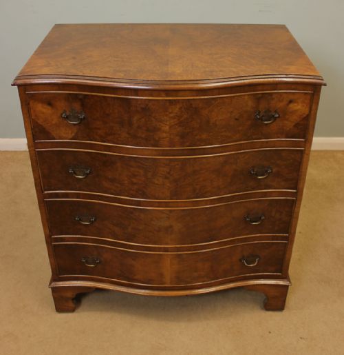 Antique Georgian Style Walnut Chest Drawers