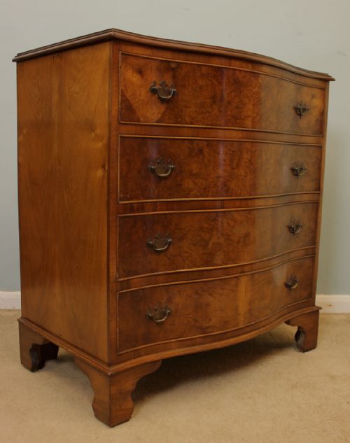 fig 2. Antique Georgian Style Walnut Chest Drawers