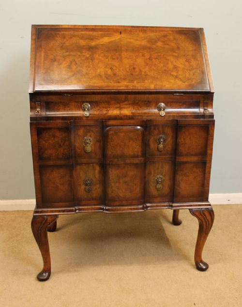 Antique Ladies Figured Walnut Writing Desk, Bureau