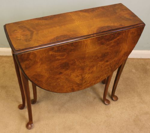 Antique Figured Walnut Sutherland Occasional Table, Coffee Table.