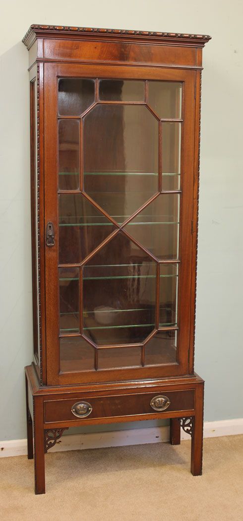 Antique Mahogany Edwardian Display Cabinet