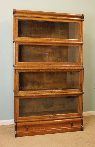 Antique Globe Wernicke Glazed Stacking Bookcase