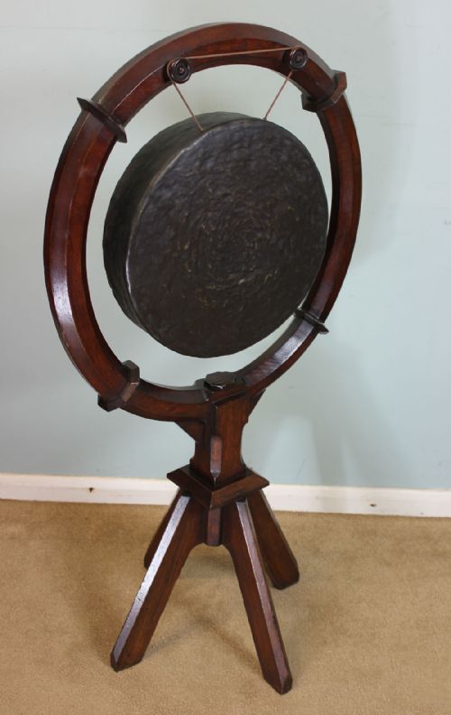 Antique Victorian Oak Dinner Gong