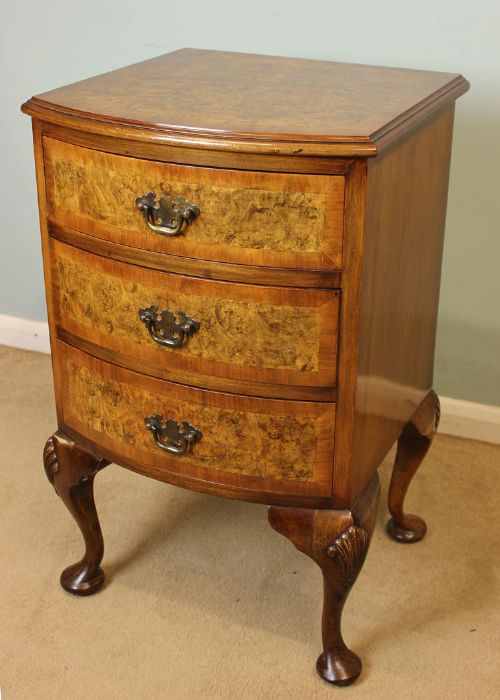 Antique Walnut Chest of Drawers, Bedside Cabinet