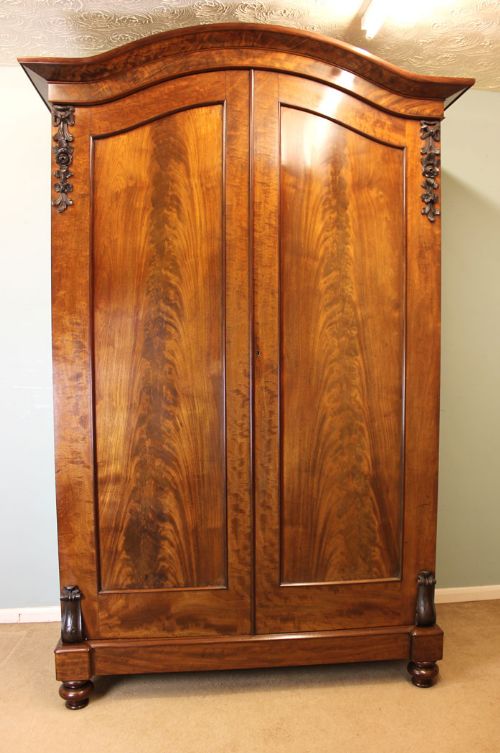 Victorian Antique Mahogany Hanging Wardrobe