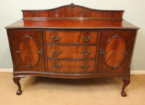 Antique Mahogany Shaped Sideboard