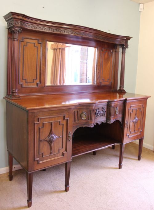 Antique Mahogany Mirror Back Sideboard