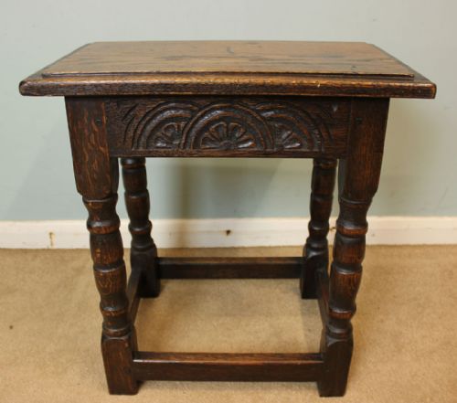 Antique Oak Joint Stool,