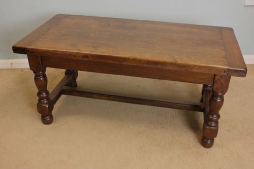 Antique Oak Coffee Table, Low Occasional Table