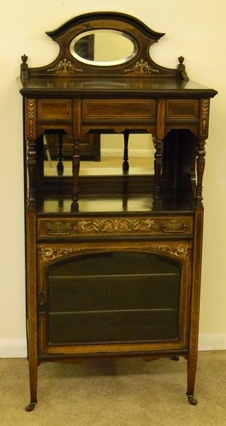 Antique Rosewood Music Cabinet