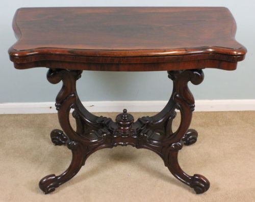Antique Victorian Card Table / Side Table