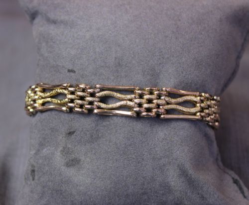 Antique 9ct Gold Gate Bracelet