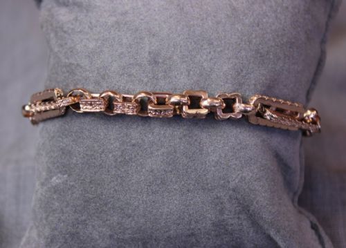 Antique Rose Gold Bracelet, Chain,