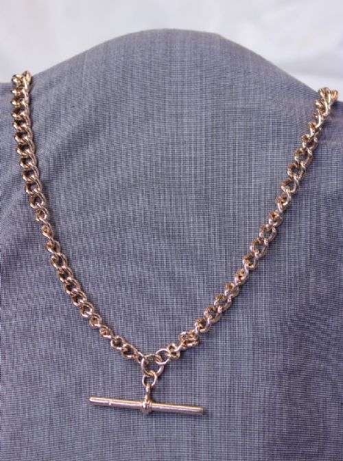 Antique 9ct Gold Double Watch Albert / Necklace / Chain