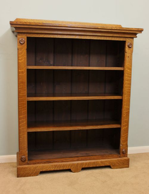 Victorian Oak Open Bookcase