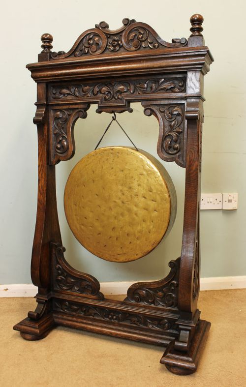 Antique Victorian Oak Dinner Gong