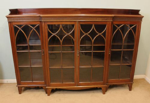 Antique Mahogany Breakfront Bookcase