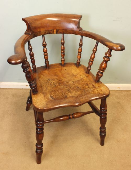 Yew Wood Smokers Bow  Windsor Chair