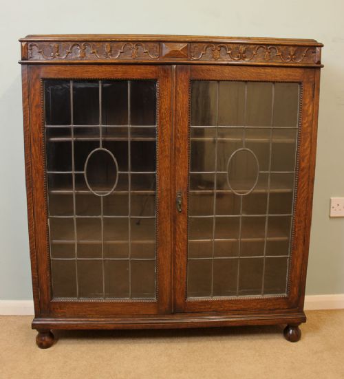 Oak Glazed Bookcase