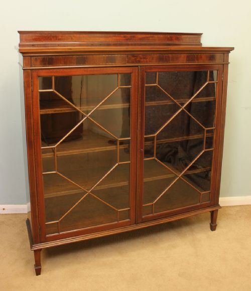 Ewardian Inlaid Mahogany Bookcase