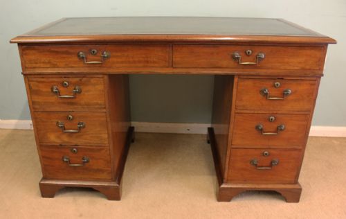 Victorian Mahogany Knee Hole Pedestal Writing Desk,