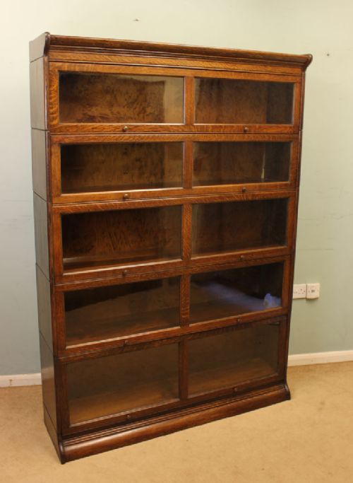 Oak Glazed Stacking Bookcase / Globe Wernick Style