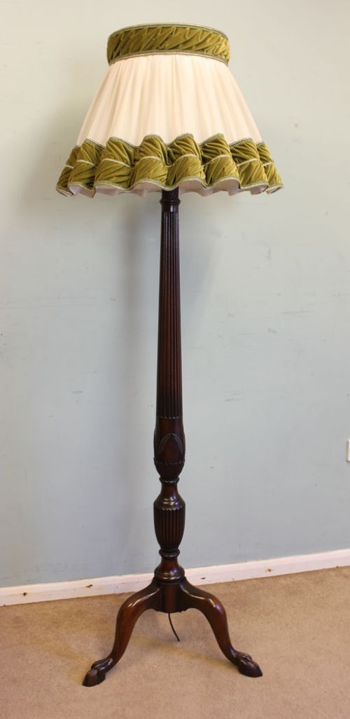 Antique Mahogany Standard Lamp
