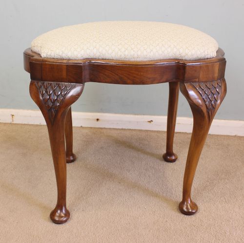 Walnut Dressing Table Stool