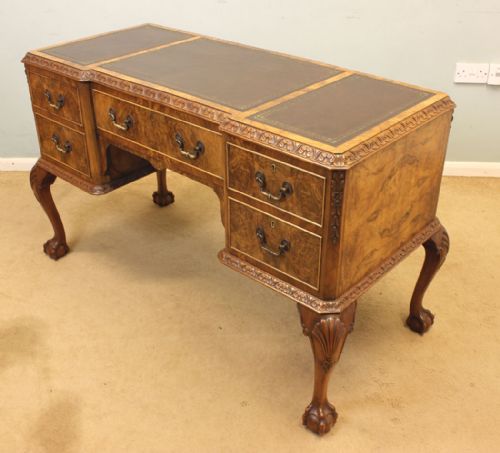 fig 1. Burr Walnut Writing Desk