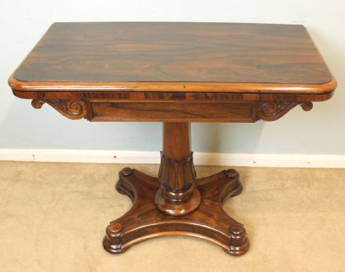 Victorian Card Games Table / Side Lamp Table