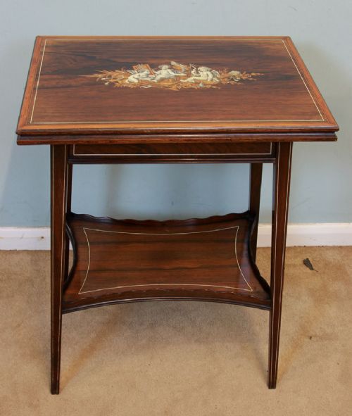 Edwardian Inlaid Side Table / Occasional Table