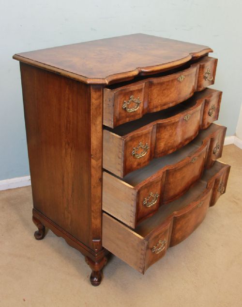 fig 1. Burr Walnut Chest of Drawers