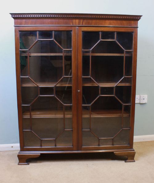 Mahogany Glazed Bookcase Display Cabinet