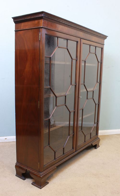 fig 1. Mahogany Glazed Bookcase Display Cabinet