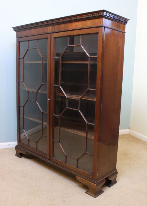 fig 2. Mahogany Glazed Bookcase Display Cabinet