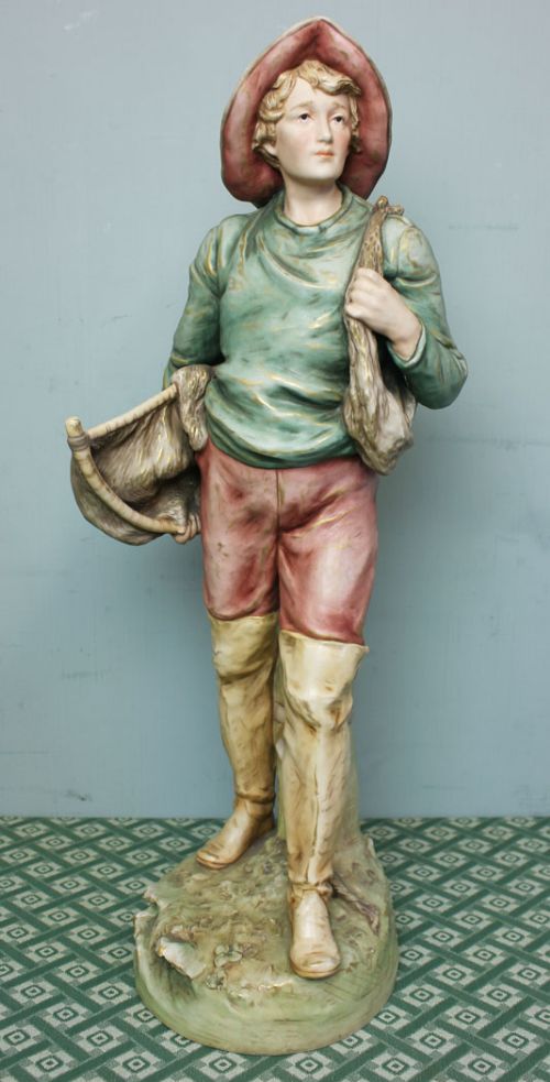 fig 1. Antique Royal Dux Figure of Fisherman