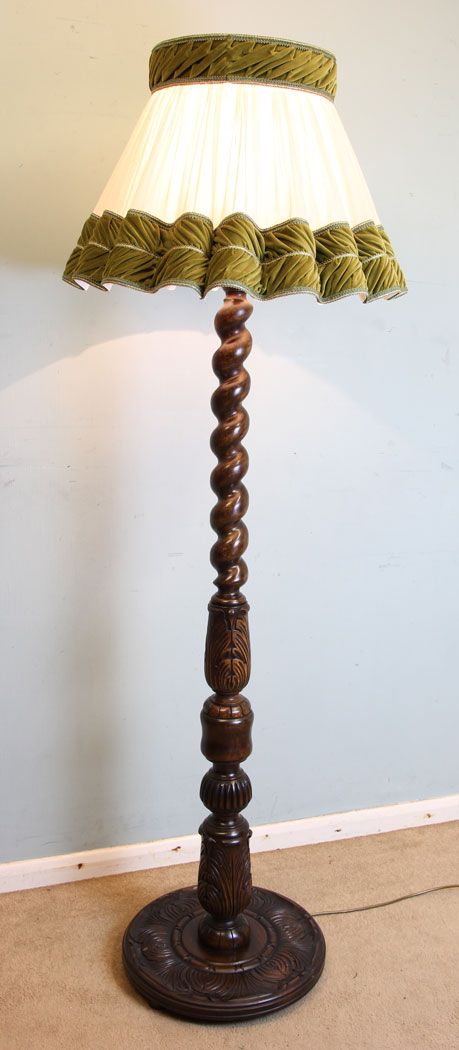 Antique Carved Standard Lamp