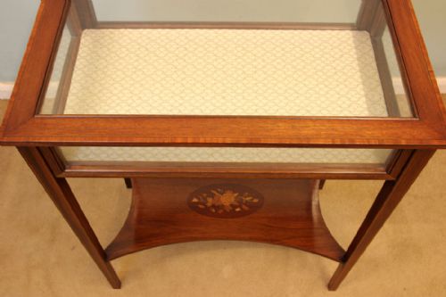 fig 2. Antique Mahogany Inlaid Display Table