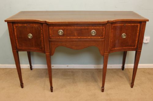 Antique Mahogany Inlaid Edwardian Sideboard / Server / Dresser