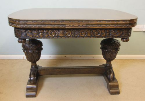 fig 2. Antique Oak Extending Drawleaf Dining Table