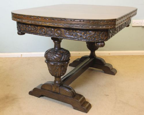 fig 3. Antique Oak Extending Drawleaf Dining Table