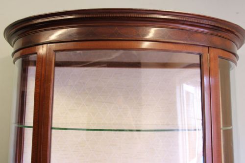 fig 3. Antique Mahogany Bow Front Display Cabinet. Maple & Co