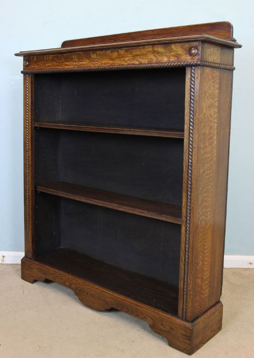 fig 2. Antique Oak Open Bookcase